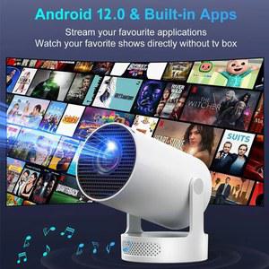 가정용 빔프로젝터 HY300 Pro 원통형 프로젝터 4K 720P 5W 스피커 탑재 안드로이드 11 블루투스 휴대용 무선 비디오 홈시어터