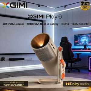 가정용 빔프로젝터 XGIMI 플레이 DLP 프로젝터 1080P 20000mAh 배터리 600CVIA 루멘 시네마 캠핑 가정용으로