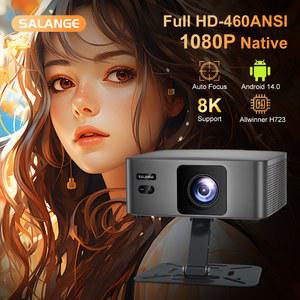 가정용 빔프로젝터 살랑에 P60Pro 휴대용 프로젝터 8K 안드로이드 14 WiFi6 블루투스 비디오 홈시어터 자동 키스톤 보정 스마트