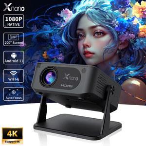 가정용 빔프로젝터 Xnano 프로젝터 4K HA109 안드로이드 11 스마트 Bt5 720P Wifi5 200인치 회의 파티 시네마 야외 휴대용