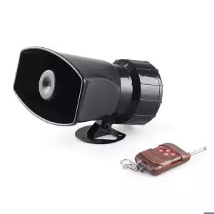 호환  자동차 소리 경적 7 톤 경고 알람 확성기 사이렌 스피커 무선 리모컨 12V