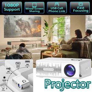 가정용 빔프로젝터 K6 미니 프로젝터 네이티브 1080P 20 루멘 초점 HDMI USB AV 5mm 오디오 휴대용