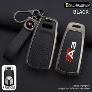 호환  아우디 A3 로고 풀 시리즈 자동차 키 커버용 아연 합금 자동차 키 케이스 리모컨 보호 커버
