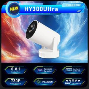 가정용 빔프로젝터 HY300 울트라 HD 휴대용 4K LED 비디오 프로젝터 1080P 안드로이드11 와이파이6 블루투스5 홈시네마 단초점