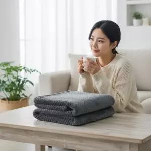 보들보들   극세사 무릎담요 사무실 캠핑용 차박 대형 블랭킷 100x150cm