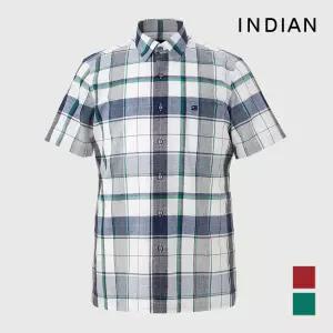 [INDIAN] 린넨 블랜드 빅체크 셔츠_MITNSXM3521