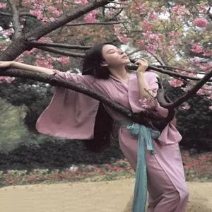 기모노 유카타 영화 전통 코스프레 아가씨 의상 겉옷 테마복 코스튬 벚꽃 개량