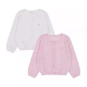 [롯데백화점]아가방 베키벨트니트가디건(O/WHITE,PINK) 01S321453