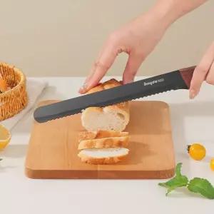 빵칼 파도형 톱니 칼날 다용도 견고함칼집 깔끔하게 잘리는 베이킹 커터 바케트 케익