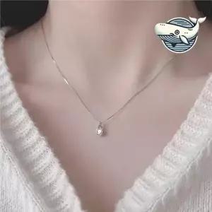 우아한 물방울 펜던트 목걸이 세련된 디자인 네잎클로버목걸이 네잎클로버펜던트