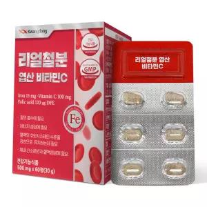 광동 비헴철 철분 엽산 비타민C 60정 / 2개월분 임산부 수유부 임신 여성 남성