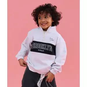 [마크곤잘레스키즈]엔젤 브루클린 반집업 맨투맨-화이트멜란지 (MG61TM04WM)_IC