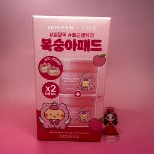 스킨푸드 망곰 콜라보 1 + 1 패드 더블기획 2종 + 당근 복숭아 &&& 복숭아 결케어 70매 + 70매 + 망곰파우