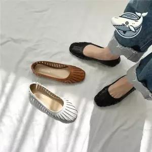 여성 펀칭 스트랩 플랫슈즈 여름용 편안한 단화 플렛슈즈 메리제인슈즈 리본플랫