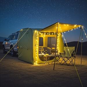 방수 자동 차량 텐트: SUV 및 트레일러용 4인용 팝업 테일게이트 텐트 |   비바람 차단 기능이 있는 빠른