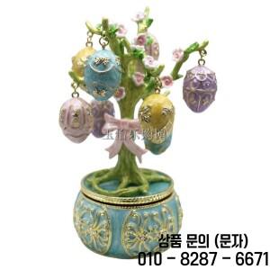 부활절 달걀 파베르제 수제 페인팅 장식 상자 트리 에그 오너먼트 음악 포함 생일 선물 홈