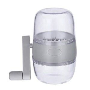 너트 초퍼, 모든 견과류를 위한 핸드 크랭크가 있는 휴대용 수동 그라인더, 헬드 푸드 파쇄기 커터 다진서 블렌더 미트 그라인더 토핑(그레이)을 주방 도구