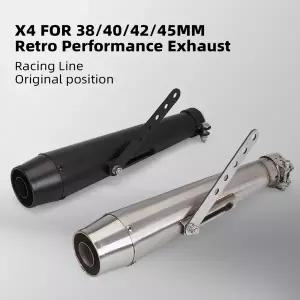 입구  레트로 오토바이 배기관 할리 용 머플러 125CC38/40/42/45MM