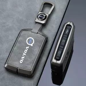 호환  아연 합금 가죽 자동차 키 케이스 쉘 커버 S60 S90 XC40 XC60 XC90 V60 V90 폴스타 1 폴스타 2 보호