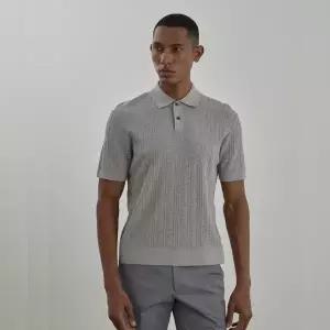 [롯데백화점]인디안 린넨혼방 케이블조직 폴로 반팔 니트 MIUBS5M316109