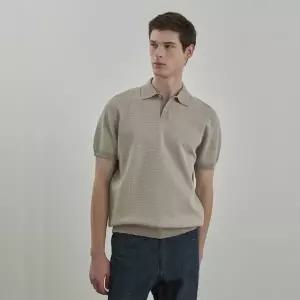 [롯데백화점]인디안 면혼방 자카드 폴로 반팔 니트 MITBS5M310134