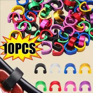 호환  110PCS 산악 자전거 프레임 U 자형 패스너 알루미늄 합금 오일 파이프 클램프 브레이크 및 기어 시프