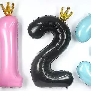 [RIZPICK]WL (PC) 왕관숫자호일풍선(대)