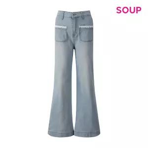 [롯데백화점]SOUP 포켓 자수 포인트 부츠컷 데님 팬츠 S64LP01