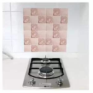 그래픽 타일 스티커 벽돌패턴 4P 주방벽지 인테리어