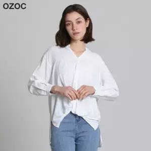 앞꼬임 드레이프 블라우스