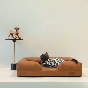 애완 동물 가죽 소형견 침대 매트 소파 쇼파 대형견 방석 블랙 패드