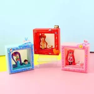 [키득키득]팝업 소녀와 친구들 사각 무드등 만들기 패키지