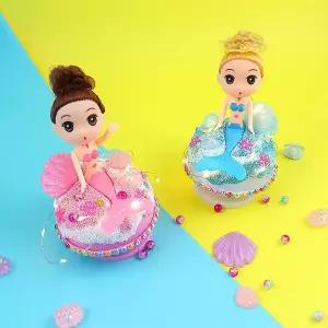 [키득키득]팝업 LED 인어 오르골 만들기 패키지