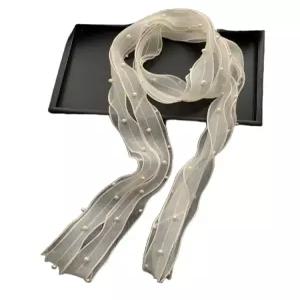 진주쉬폰 롱 스카프 여성 여름 얇은 숄 머플러 데일리