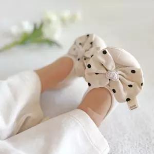 꼬무신 플랫 도트보우 - BEIGE {WLM}