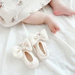 꼬무신 플랫 셔링보우 - BEIGE {WLM}