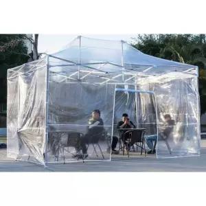 투명 비닐천막 캠핑 테라스 원터치 바람막이 텐트