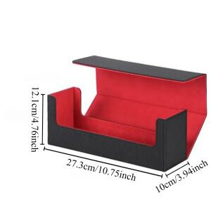 카드 케이스 데크 박스 가드 카드 보호대(상단 개방형 자기 뚜껑 포함) 정리함 트레이딩 카드 내구성이 뛰