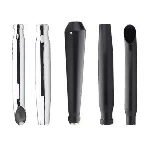 유니버설 오토바이 오토바이 배기 머플러 파이프 팁 레트로 빈티지 리어 파이프 튜브 할리 카페 레이서 Adn