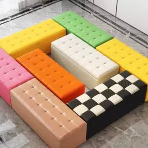 수납의자 화장대스툴 소파 화장대 사각 골드 박스 가죽 리빙