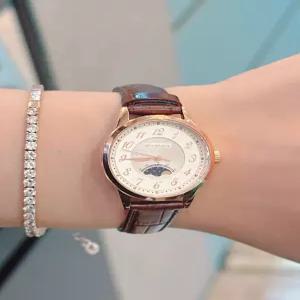 [OST]BEST MD 여성 문페이즈 브라운 손목 가죽 시계 _EJK