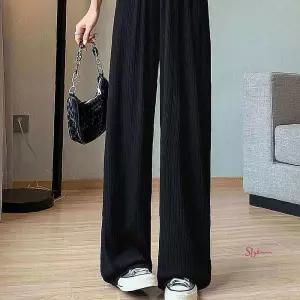 밴딩 아이스 팬츠 주름 통바지 플리츠zab844