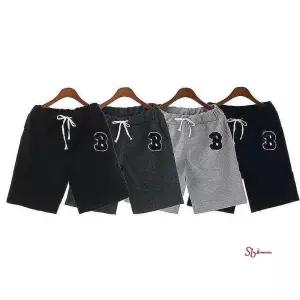 여성 캐주얼 면 팬츠 5부 밴딩 B패치 트레이닝 반바지 면반바지wxy260