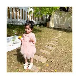 팜므 유아 여아 여름 스크린 재킷 + 스트랩 드레스 투피스설날