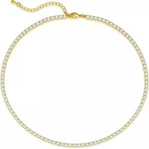 여성용 룰리 테니스 목걸이 팔찌 다인티 스털링 슬리버 초커 크리스탈 링크 스터드 귀걸이 신부 주얼리