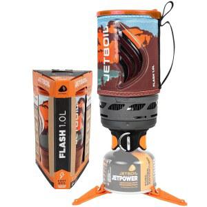 JETBOIL 캠핑 배낭여행을 위한 플래시 고속 휴대용 스토브 쿠킹 자동 끓는 점화 이소부탄 버너 프로판 1단계 포함