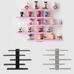 액션 피규어, 수집품 및 소형 빌딩 블록을 위한 5단 조절식 벽걸이형 디스플레이 선반 - 현대적인 가정 장