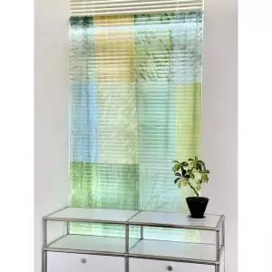 여름 시스루 커튼 쉬폰 그린 창문 플러터링 천 벽걸이 도어 파티션 드레이프 장식