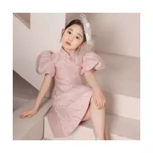 팜므 연주회 화동 결혼식 하객 소매 퍼프 핑크 드레스설날