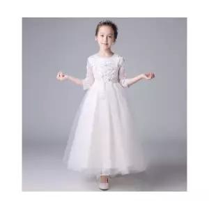 팜므 여아드레스 유아 주니어 화이트보석드레스설날
